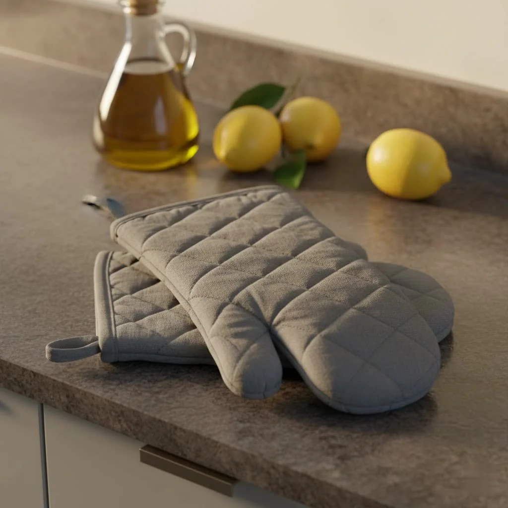 Silicone oven mitts protect hands from heat