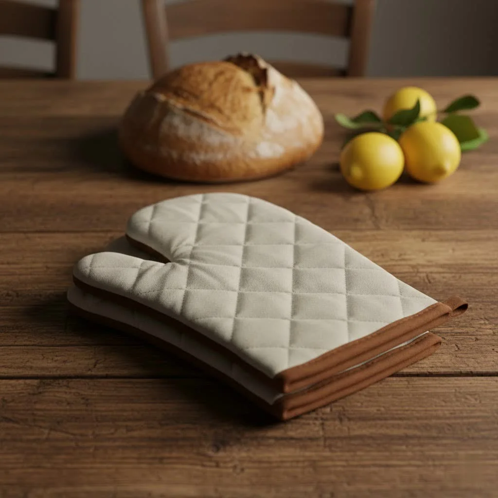 Oven mitts protecting hands from heat