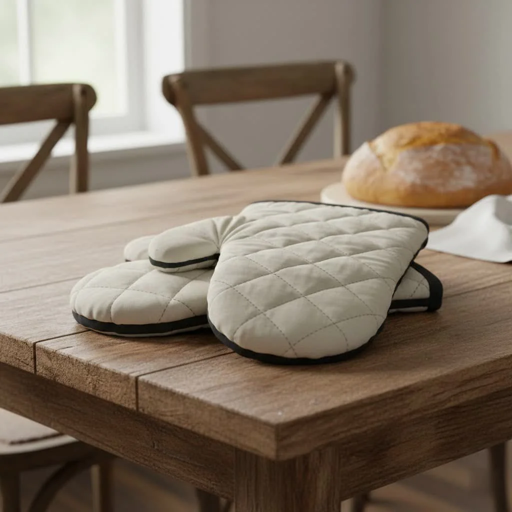 Stylish Kate Spade oven mitts with a vibrant pattern
