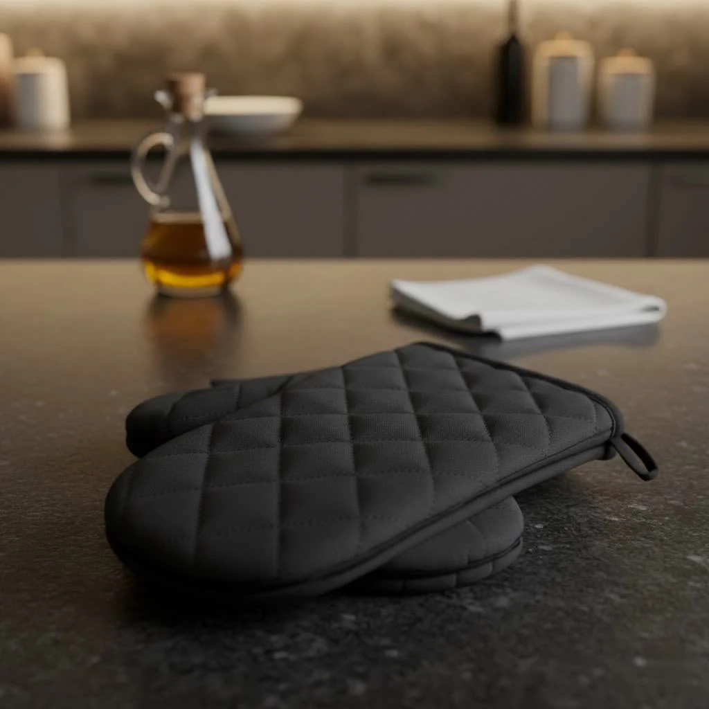 Pink oven mitts for kitchen safety and style